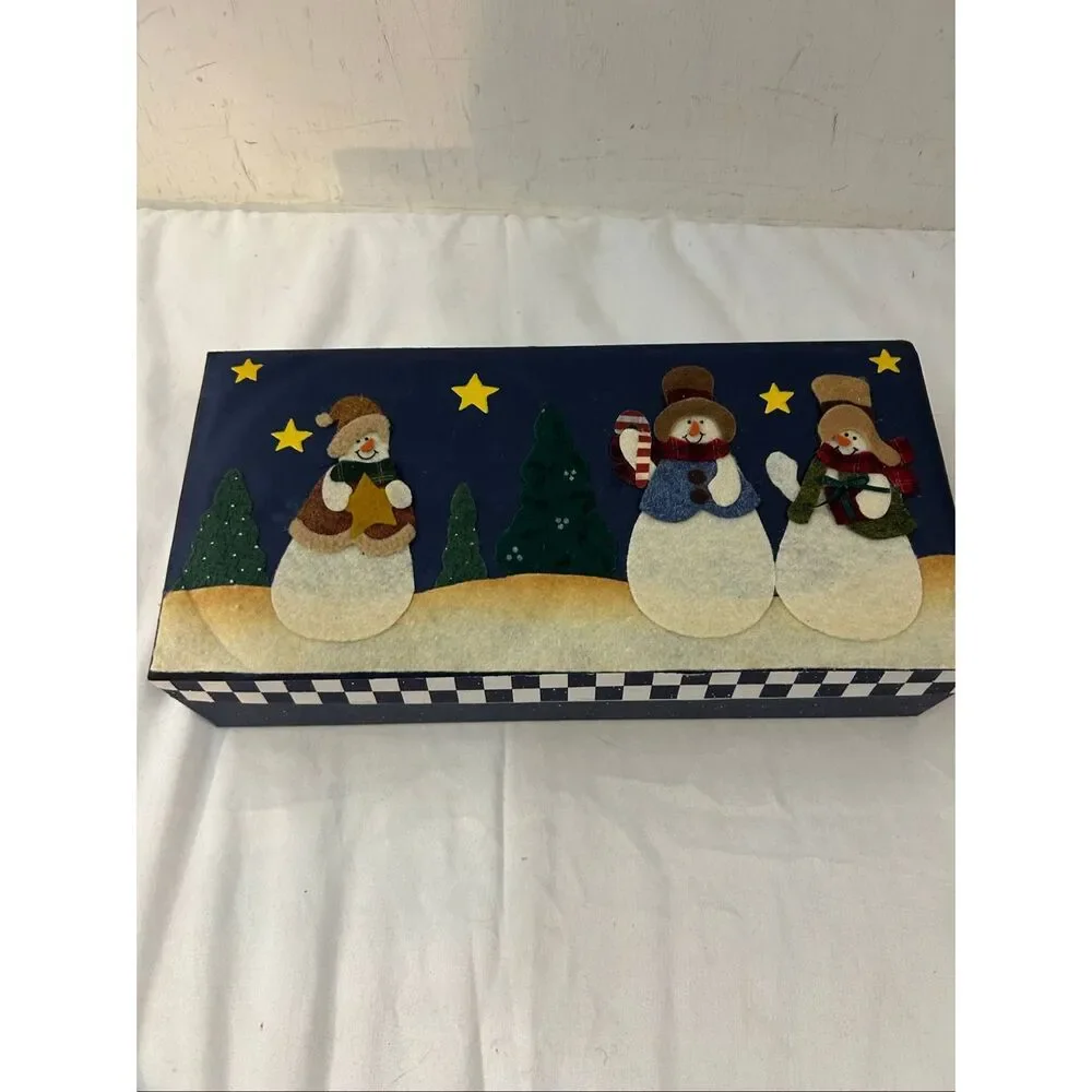 4‎ Snowman Christmas tree ornaments boxed new